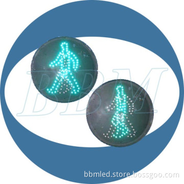 12 Volt Dynamic Green Man Pedestrian Traffic Light for Warning